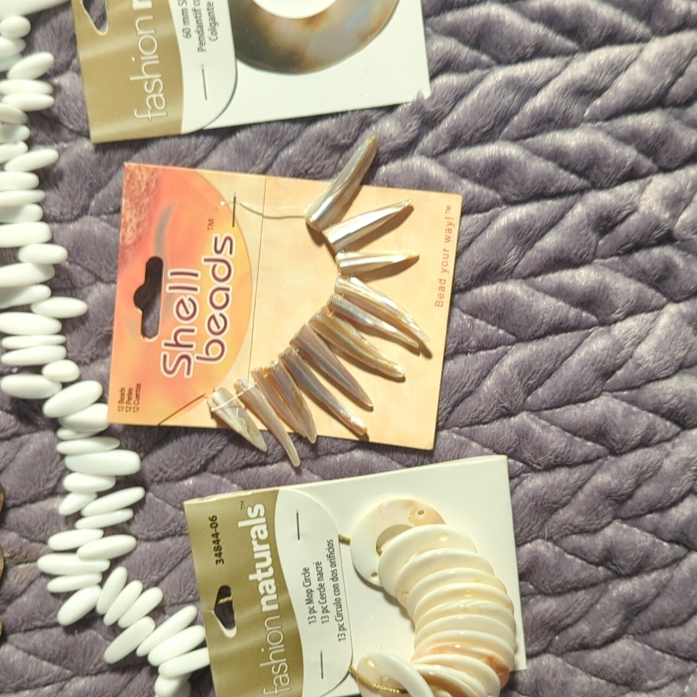 Shell Beads and Pendants
